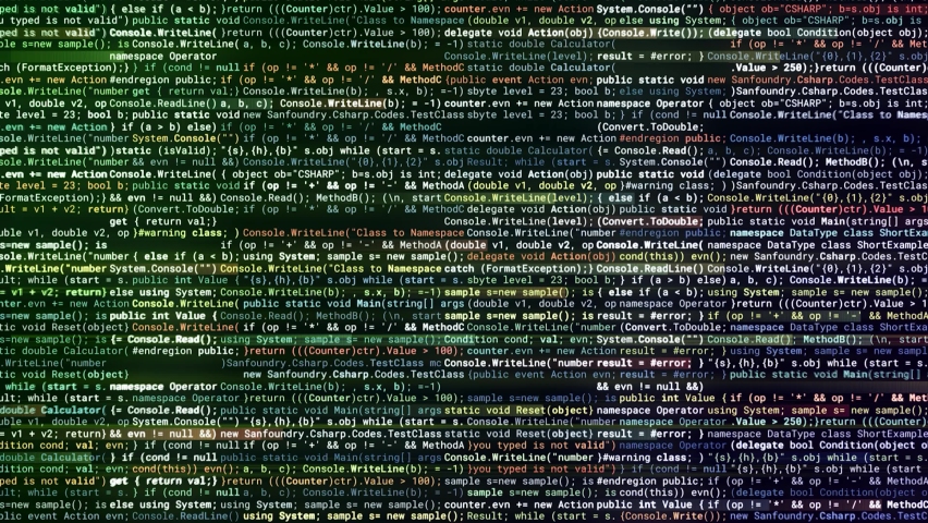 Horizontal lines with automatically written computer code by the Artificial Intelligence. Animation. Concept of energy and big data, electricity impulses flowing through code information, seamless - Powered by Shutterstock - Get 15% off with code: PIKWIZARD15