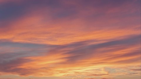 Beautiful clouds with light during sunset time nature background Time Lapse footage, red orange blue sunset sky cloud 4k footage.