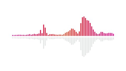 Abstract sound waves isolated on white background. Digital radio signal symbols.Audio music equalizer,voice wave audio soundtrack shapes.