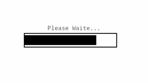 Please Wait Progress Bar Animation On Stock Footage Video (100% Royalty