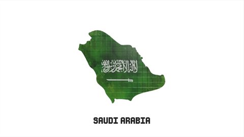 Saudi Arabia Map Showing Up Intro By Regions 4k animated Russia map intro background with countries appearing and fading one by one and camera movement