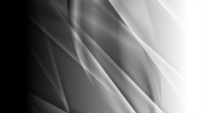 Black and white glossy stripes and waves abstract motion background. Seamless looping. Video animation Ultra HD 4K 3840x2160 Royalty-Free Stock Footage #1076077205