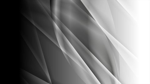 Black and white glossy stripes and waves abstract motion background. Seamless looping. Video animation Ultra HD 4K 3840x2160