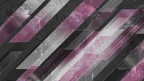 Purple and grey grunge stripes abstract motion design. Geometric tech background. Seamless looping. Video animation Ultra HD 4K 3840x2160