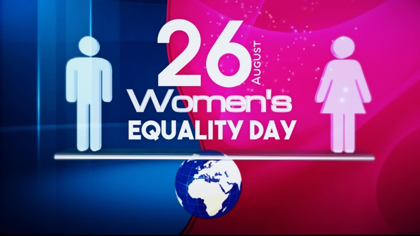 
 Women's Equality Day   26 August
rotating globe balance with man and woman icon | Shutterstock HD Video #1076134772