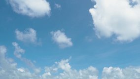 Beautiful dead clouds slowly scatter across the sky on a summer day. Beautiful cloudscape 4k stock video footage.