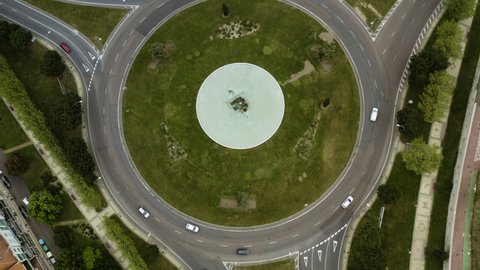 Aerial View Of The Greenfield Inside The Roundabout Of Vettones And Vacceos In Salamanca, Spain.