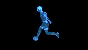 3D holographic soccer player looping animation  - Powered by Shutterstock - Get 15% off with code: PIKWIZARD15