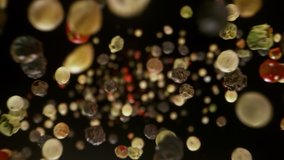 Super Slow Motion Detail Shot of Color Pepper Flying Towards Camera at 1000fps. - Powered by Shutterstock - Get 15% off with code: PIKWIZARD15