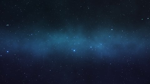 Flight through the galaxy, through the stars of the nebula in space. Colorful space background for your screensaver or intro. 4k animation