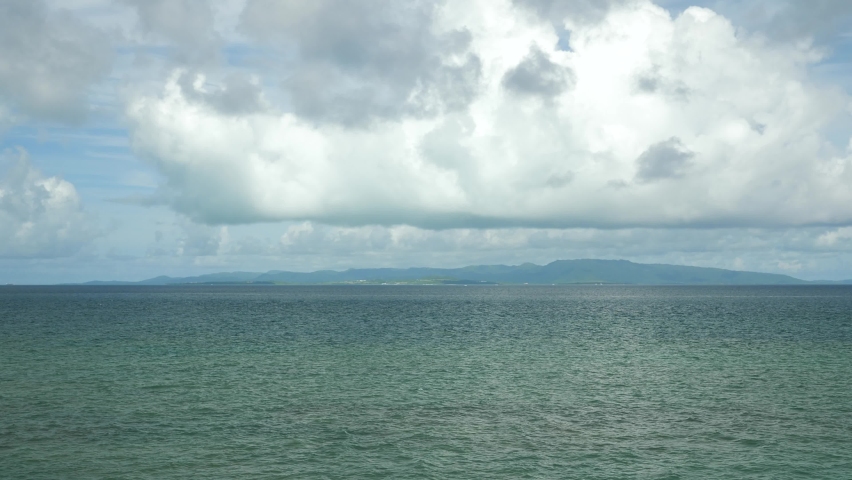Taketomi island viewed from Ishigaki island, Okinawa, Japan
