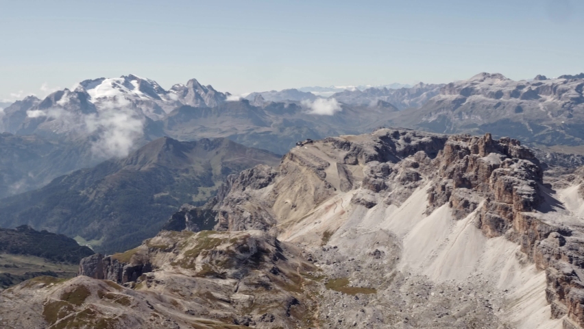 Alpine landscape in Dolomites, Tofane Group, Italy, Europe