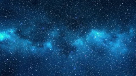 4k Stars and Galaxy Road. Animated Clouds Space Travel. Infinite Space Travel. Video moving stars space background rotation nebula. Incredible space travel. Blue Nebula Background.