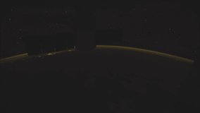 ISS Time-lapse Video of Earth seen from the International Space Station with dark sky and city lights at night over North America, Time Lapse FULL HD. Images courtesy of NASA.