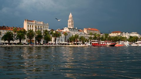 Old town of Split, Dalmatia, Croatia. Adriatic sea. 
