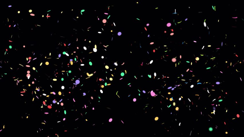 Confetti Explosion with Alpha Channel Prores 4444.