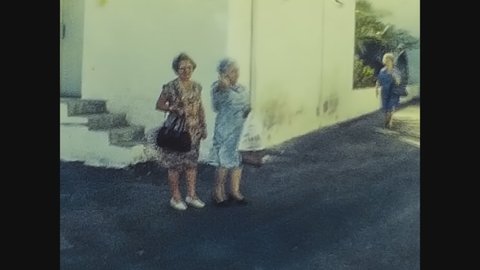 LANZAROTE, SPAIN JUNE 1974: Lanzarote street view in 70's