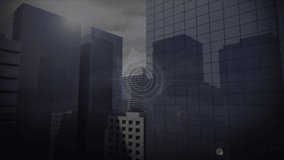 Animation of rotating globe with network of connections moving over cityscape. global communication, digital interface and data network concept, digitally generated video. - Powered by Shutterstock - Get 15% off with code: PIKWIZARD15