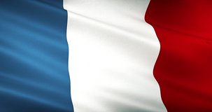 French Flag Seamless Loop wiht High Detail Texture