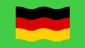 A Beautiful View Of Germany Flag Video. Germany Flag HD Resolution. Germany Flag Closeup Greenscreen. Flags Of Germany With Green Screen