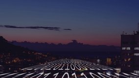Animation of binary coding over cityscape. global connections, data processing and technology concept digitally generated video. - Powered by Shutterstock - Get 15% off with code: PIKWIZARD15