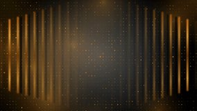 Black and golden abstract geometric tech background. Futuristic dots technology motion design. Seamless looping.  
