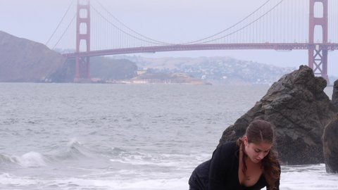 Lyrical Movement From Interpretive Dancer, Beach Flow, Golden Gate Bridge