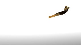 Golden wave cloth flying through air against white background - Powered by Shutterstock - Get 15% off with code: PIKWIZARD15