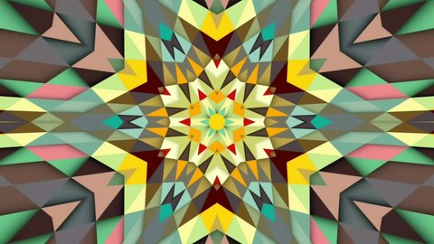 Colorful Mandala for festival of light. 4K mandala. Geometry ethnic pattern animation. Arabesque illustration ornament. Abstract background. Loop footage kaleidoscope UHD resolution 3840X2160px, 30fps