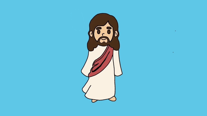 Jesus Christ Cute Cartoon Animation High Quality