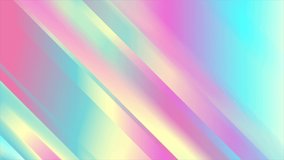 Holographic glossy smooth stripes geometric abstract tech motion background. Seamless looping. Video animation Ultra HD 4K 3840x2160