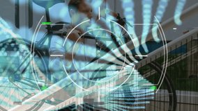 Animation of financial data processing over man carrying bicycle. global finances, business, digital interface and technology concept digitally generated video. - Powered by Shutterstock - Get 15% off with code: PIKWIZARD15