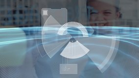 Animation of financial data processing over business people. global finances, business, digital interface and technology concept digitally generated video. - Powered by Shutterstock - Get 15% off with code: PIKWIZARD15