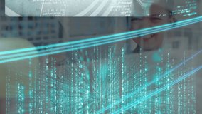 Animation of financial data processing over business people. global finances, business, digital interface and technology concept digitally generated video. - Powered by Shutterstock - Get 15% off with code: PIKWIZARD15