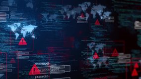 Animation of computer windows folder source code and text alert sign warning monitor screen. Network virus infected system had been hacked. Cyber Crime, Computer Hacking Animation. - Powered by Shutterstock - Get 15% off with code: PIKWIZARD15