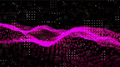 Animation Undulating Pink Dot Landscapewith White Stock Footage Video ...