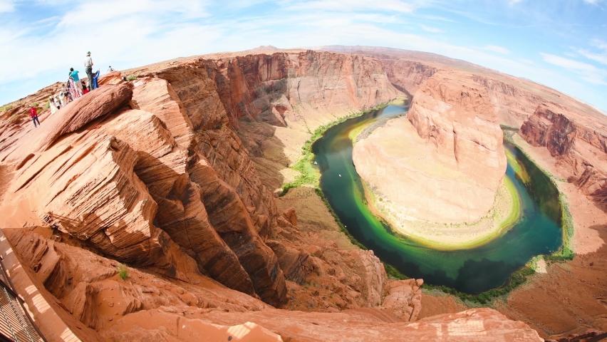 Amazing aerial view of Horseshoe Bend landscape in summer season, USA