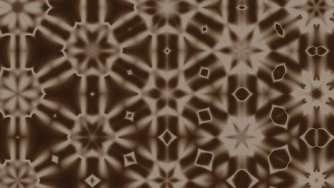 Abstract kaleidoscope pattern design animation in seamless loop. 3D rendering. 