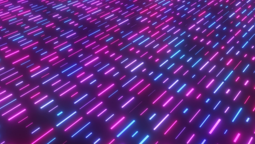Abstract Neon Lines Glowing Pink and Blue Laser Light Particles Flow - 4K Seamless VJ Loop Motion Background Animation Royalty-Free Stock Footage #1076496296