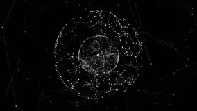 Animation of networks of connections. global connections, digital interface and technology concept digitally generated video.