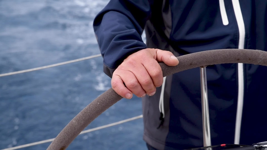 Sailing a boat under sail 