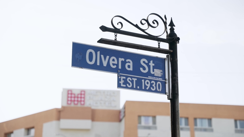 Popular Olivera Street in Los Angeles, California