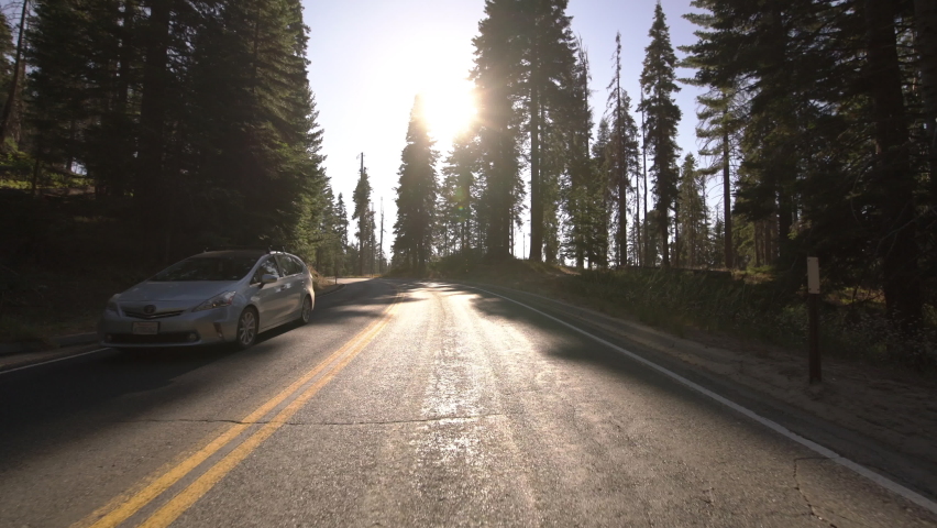 Kings Canyon National Park Generals Highway Driving Plate Westbound 18 In Sierra Nevada Mts California