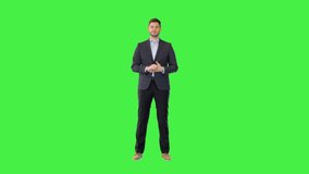 Businessman leader or manager speech on interview, conference Young politician present project plan on a Green Screen, Chroma Key. - Powered by Shutterstock - Get 15% off with code: PIKWIZARD15
