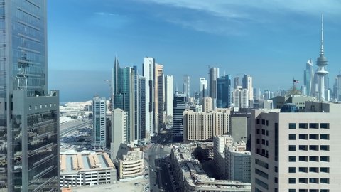 Kuwait City, Kuwait - 12 27 2020: Clear Sunny day over the city