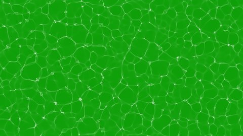 Wave green caustics Background. Organic abstract white caustic water liquid ripple texture pattern on a green minimalist background. Pure, clean water in the pool.  3d Animation loop. 4K
