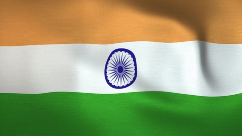 4K Loop Animation of Indian Flag.