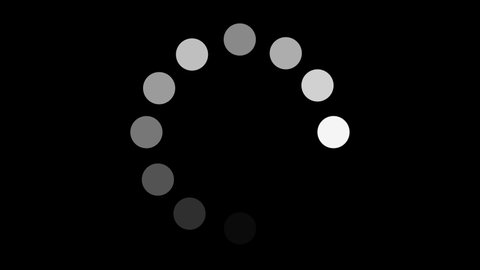 Simple loading animation, circle loading animation in high resolution 4k , alpha channel (transparent background).