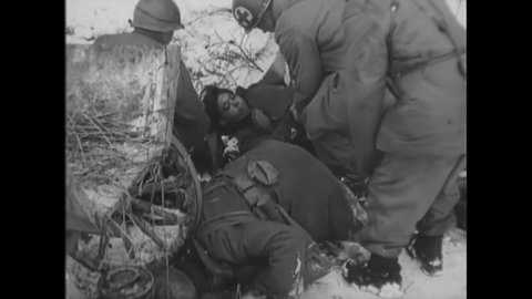 1944 - The Battle of the Bulge begins with many casualties for the Americans as the Germans advance in Belgium (narrated in 1965).