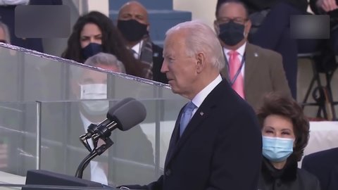 President Joe Biden inauguration speech calls for hope, respect, dignity, unity and a new start under his administration.